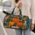 Bright Pumpkin Patch and Curled Vines for Cozy Autumn Getaways and Fall Travel Quilted Weekend Bag - 2
