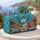 Aqua Snowman Gingerbread Cupcakes for Baby's First Christmas Holiday Celebration Quilted Weekend Bag - 5