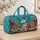 Aqua Snowman Gingerbread Cupcakes for Baby's First Christmas Holiday Celebration Quilted Weekend Bag - 4