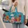 Aqua Snowman Gingerbread Cupcakes for Baby's First Christmas Holiday Celebration Quilted Weekend Bag - 2