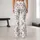 Ivory Daisy Trellis with Charcoal Blossoms for Yoga, Pilates and Everyday Casual Style Leggings - 10