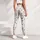 Ivory Daisy Trellis with Charcoal Blossoms for Yoga, Pilates and Everyday Casual Style Leggings - 6