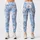 Powder Blue Daisy Florals for Yoga, Pilates and Everyday Spring Style Leggings - 3