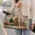 Geometric Santa and Nutcracker Christmas Scene for Festive Holiday Travel Quilted Weekend Bag - 2