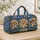 Corgi Portraits, Orange Butterflies and Daisies for Cheerful Weekend Getaways and Travel Quilted Weekend Bag - 4