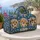 Corgi Portraits, Orange Butterflies and Daisies for Cheerful Weekend Getaways and Travel Quilted Weekend Bag - 5