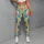 Teal Coral Yellow Abstract Shapes for Yoga Pilates and Bright Everyday Activewear Style Leggings - 6