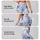Blue Watercolor Blossoms for Yoga, Pilates and Relaxed Everyday Studio-to-Street Style Leggings - 8