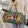Pastel Aqua Cats, Puppies and Sunflowers for Sunny Garden Getaways and Pet Lovers Quilted Weekend Bag - 2