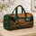 Retro Camper in Sunset Pine Forest with Wildflowers for Scenic Weekend Getaways Quilted Weekend Bag - 4