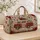 Red Vintage Camper Van and Roses for Romantic Road Trips and Weekend Getaways Quilted Weekend Bag - 4