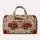 Red Vintage Camper Van and Roses for Romantic Road Trips and Weekend Getaways Quilted Weekend Bag - 6