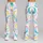 Colorful Crescent Moon Motifs on Charcoal for Yoga, Pilates, and Everyday Activewear Leggings - 9