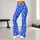 Cobalt Blue and White Doodle Motifs for Yoga, Pilates and Everyday Activewear Women Leggings - 11
