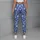 Cobalt Blue and White Doodle Motifs for Yoga, Pilates and Everyday Activewear Women Leggings - 6