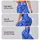 Cobalt Blue and White Doodle Motifs for Yoga, Pilates and Everyday Activewear Women Leggings - 8