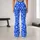 Cobalt Blue and White Doodle Motifs for Yoga, Pilates and Everyday Activewear Women Leggings - 10