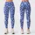 Cobalt Blue and White Doodle Motifs for Yoga, Pilates and Everyday Activewear Women Leggings - 3