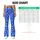 Cobalt Blue and White Doodle Motifs for Yoga, Pilates and Everyday Activewear Women Leggings - 7