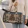 French Palace Christmas Garden Scene for Elegant Holiday Getaways and Winter Travel Quilted Weekend Bag - 2