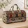 Snowy Brownstone Christmas Door Scene for Festive Winter Travel and Holiday Getaways Quilted Weekend Bag - 4