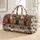 Snowy Brownstone Christmas Door Scene for Festive Winter Travel and Holiday Getaways Quilted Weekend Bag - 1