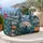 Swimming Polar Bear Lotus Lake Scene for Winter Travel and Nature-Loving Adventurers Quilted Weekend Bag - 5