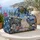 Blueberry Seaside Cat and Lighthouse for Coastal Weekend Getaways Quilted Weekend Bag - 5