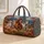 Three Running Horses in Autumn Fields for Scenic Fall Travel and Weekend Getaways Quilted Weekend Bag - 1