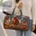 Three Running Horses in Autumn Fields for Scenic Fall Travel and Weekend Getaways Quilted Weekend Bag - 2