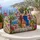 Mediterranean Lemon Courtyard and Spaniel for Relaxed Coastal Summer Travel Getaways Quilted Weekend Bag - 5