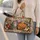Gray Kitten with Apple Pie and Orchard Fruit for Cozy Autumn Getaways and Travel Quilted Weekend Bag - 2