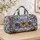 Snowy Beehives, Golden Bees and Red Berries for Cozy Winter Travel and Nature Lovers Quilted Weekend Bag - 4