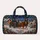 Rustic Blue Horse-Drawn Winter Wagon Through Snowy Pines for Cozy Holiday Travel Quilted Weekend Bag - 6