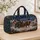 Rustic Blue Horse-Drawn Winter Wagon Through Snowy Pines for Cozy Holiday Travel Quilted Weekend Bag - 4