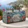 Polar Bear Amid Coral Arctic Wildflowers for Peaceful Winter Getaways and Nature Lovers Quilted Weekend Bag - 5