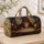 Ancient Map Wizard And Compass Motifs For Curious Travelers And Weekend Explorers Quilted Weekend Bag - 4