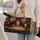 Ancient Map Wizard And Compass Motifs For Curious Travelers And Weekend Explorers Quilted Weekend Bag - 2