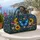 Blue Butterfly and Wildflower Garden for Cheerful Summer Travel and Weekend Escapes Quilted Weekend Bag - 5