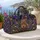 Fairy Garden Puppy Cottage Scene for Enchanted Weekend Getaways Quilted Weekend Bag - 5