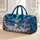 Northern Lights Husky and Snowy Cabin Scene for Cozy Winter Travel Adventures Quilted Weekend Bag - 1