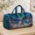 Northern Lights Husky and Snowy Cabin Scene for Cozy Winter Travel Adventures Quilted Weekend Bag - 4