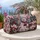 Polar Bear Among Pink Blossoms for Cozy Winter Getaways and Scenic Nature Lovers Quilted Weekend Bag - 5