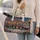 Snowy Dutch Canal Houses and Christmas Tree for European Winter Holiday Getaways Quilted Weekend Bag - 2