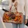 Rustic Pumpkin Turkey Harvest Motifs for Cozy Thanksgiving Family Trips and Getaways Quilted Weekend Bag - 2