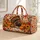 Rustic Pumpkin Turkey Harvest Motifs for Cozy Thanksgiving Family Trips and Getaways Quilted Weekend Bag - 1