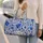 Cobalt Coastal Wildflowers for Sunny Beach Days and Relaxed Weekend Getaways Quilted Weekend Bag - 2