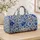 Cobalt Coastal Wildflowers for Sunny Beach Days and Relaxed Weekend Getaways Quilted Weekend Bag - 4