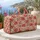 Peach Floral Checkerboard Blooms for Weekend Getaways and Sunny Beach Escapes Quilted Weekend Bag - 5