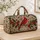 Red Cardinal and Berry Branches for Cozy Autumn Getaways and Woodland Nature Lovers Quilted Weekend Bag - 4